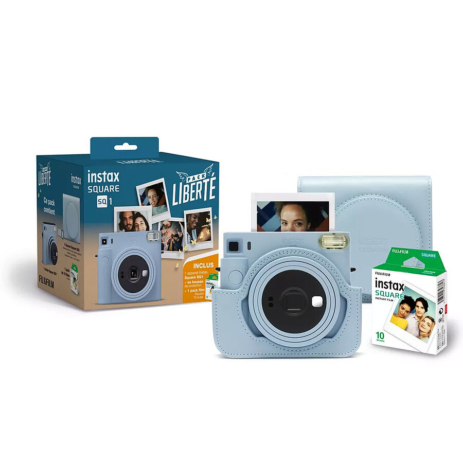 Appareil photo compact ou bridge Fujifilm Instax SQUARE SQ1 Bleu Glacier - Pack Liberté