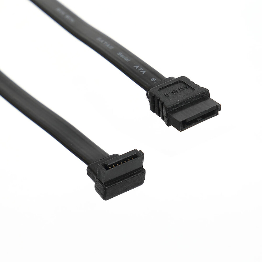 Câble Serial ATA TEXTORM Câble SATA 3.0 (6Gbps) droit/coudé- 50 cm