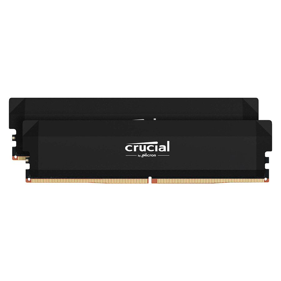Mémoire Crucial Pro Overclocking - 2 x 32 Go (64 Go) - DDR5 6000 MHz - CL40 - Noir 