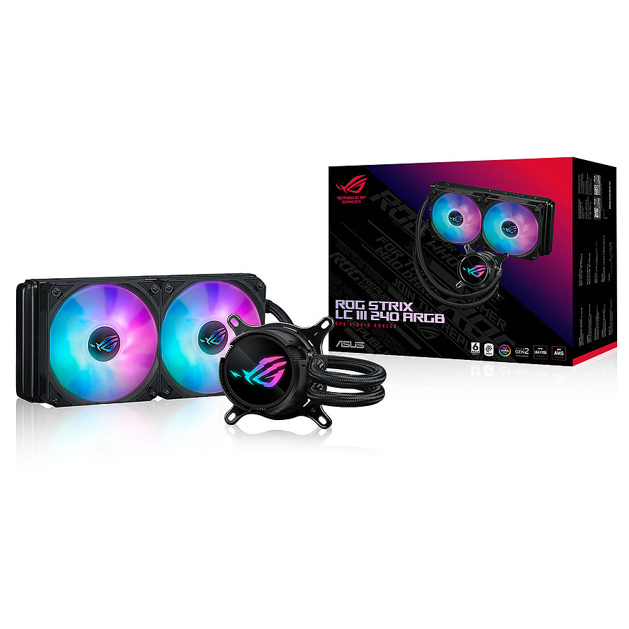 Refroidissement processeur Asus ROG Strix LC III 240 ARGB - Noir