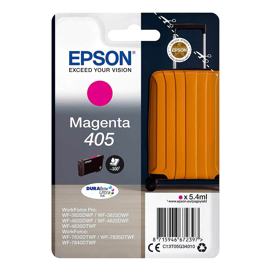 Cartouche d'encre Epson Valise 405 - Magenta