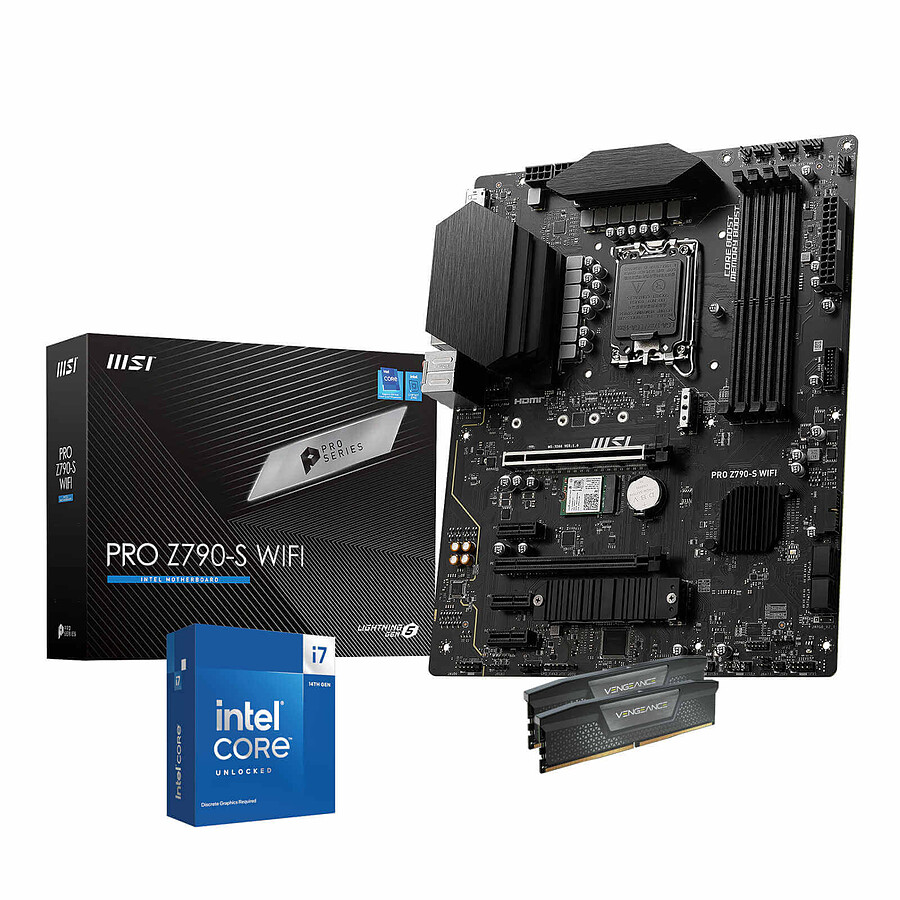 Kit upgrade PC Intel Core i7-14700KF - MSI PRO Z790-S WIFI - RAM 32 Go