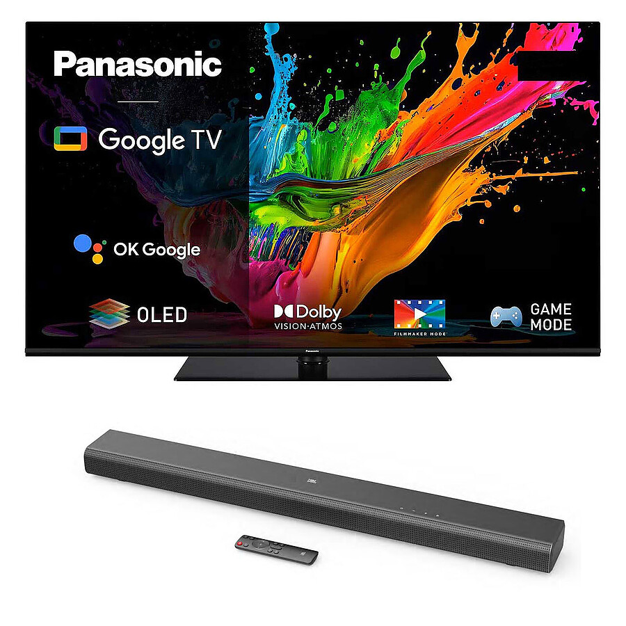 TV Panasonic TX-48MZ800E + JBL Cinema SB510 - TV OLED 4K UHD HDR - 121 cm 