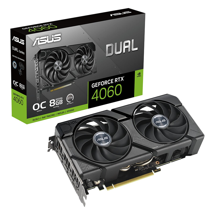 Carte graphique Asus DUAL GeForce RTX 4060 EVO OC