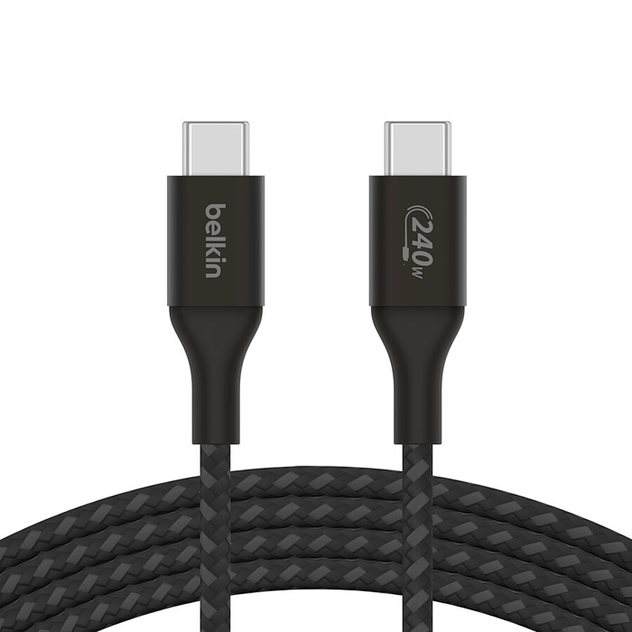 Câble USB Belkin Câble USB-C vers USB-C 240W - renforcé (noir) - 2 m