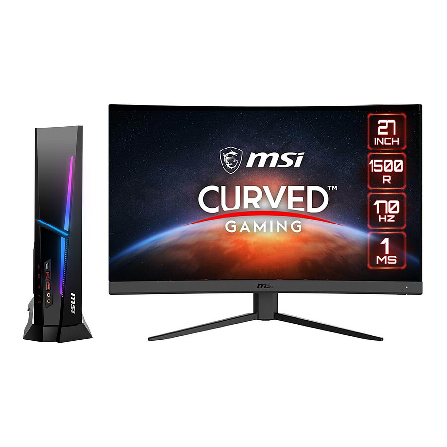 PC de bureau MSI MPG Trident AS 14NUE7-667EU - Windows 11 + Ecran MSI Optix G27CQ4 E2