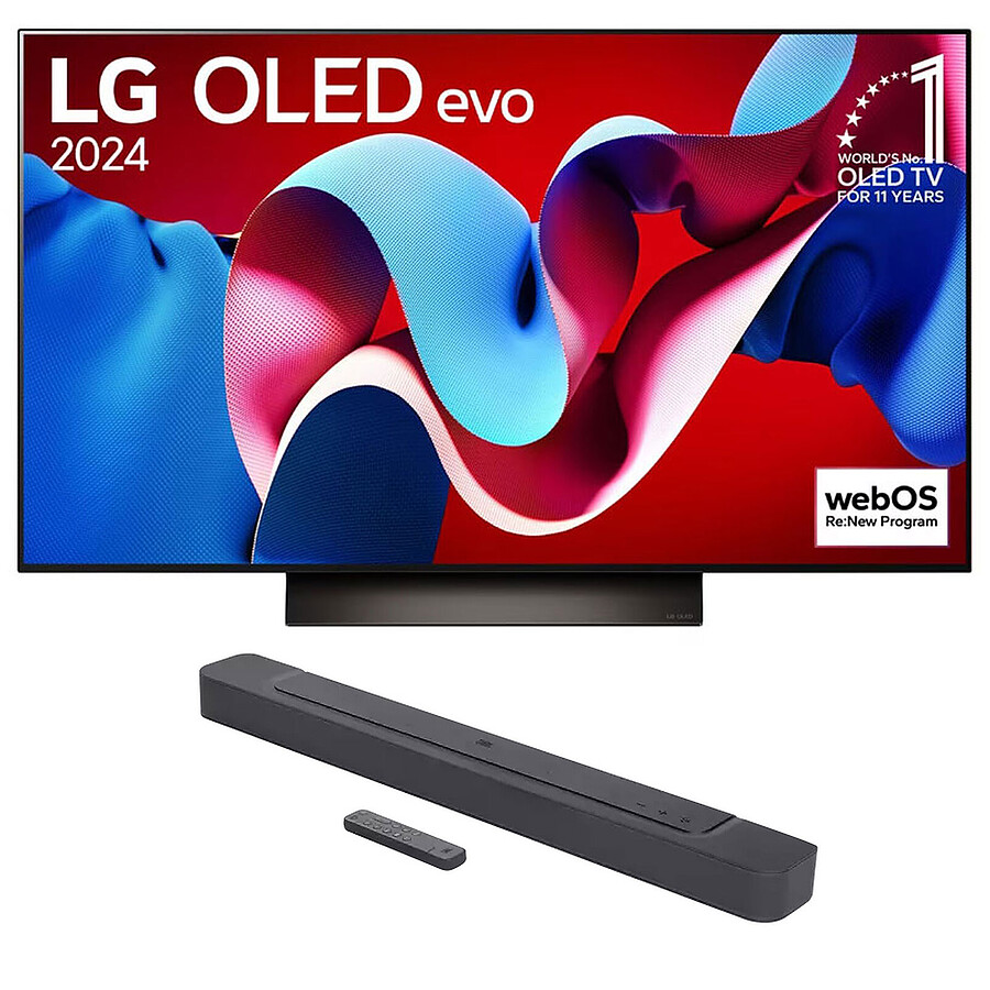 TV LG OLED55C4 + JBL Bar 300