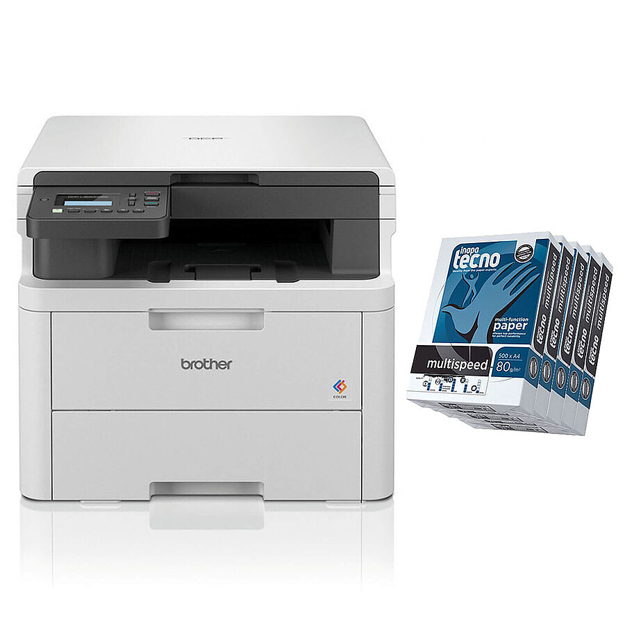 Imprimante multifonction Brother DCP-L3520CDWE + 5x Inapa Tecno Ramettes 500 Feuilles A4