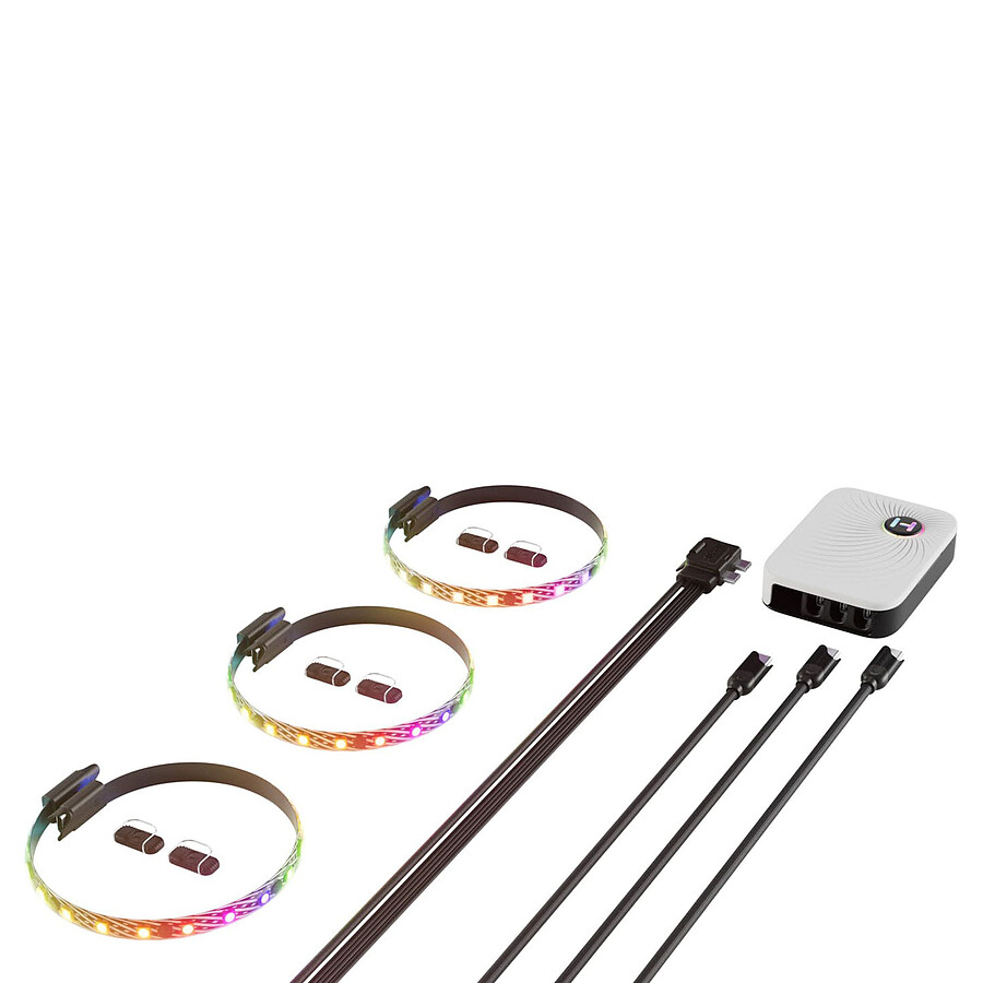 Câble d'alimentation Hyte LS10 qRGB Light Strips Triple Pack + NP50