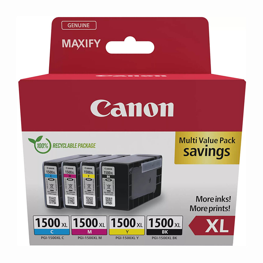 Cartouche d'encre Canon PGI-1500XL - Multipack