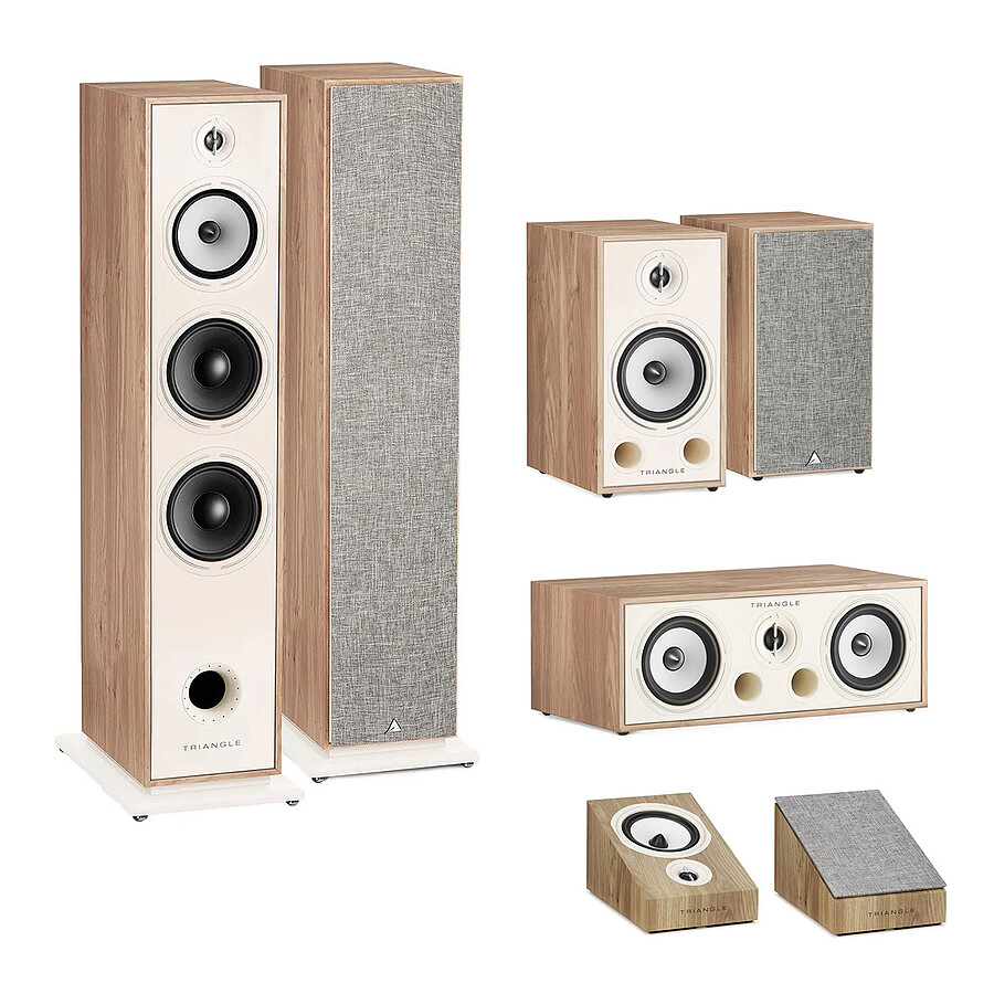 Enceintes HiFi / Home-Cinéma Triangle Pack Borea BR10 Chêne clair 5.0.2