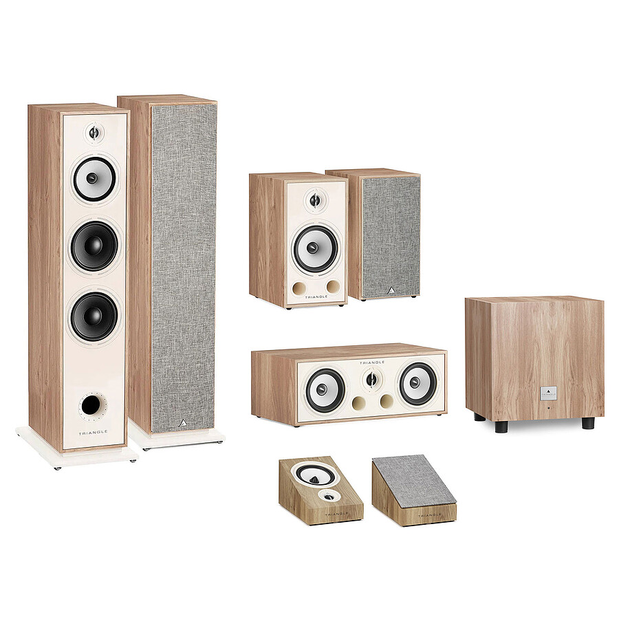 Enceintes HiFi / Home-Cinéma Triangle Pack Borea BR10 Chêne clair 5.1.2