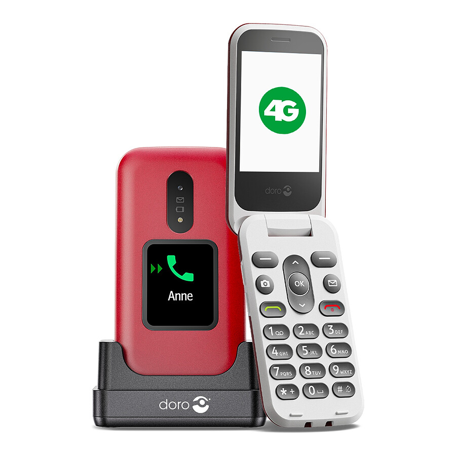 Smartphone DORO 2880 (Rouge/Blanc) - 4G