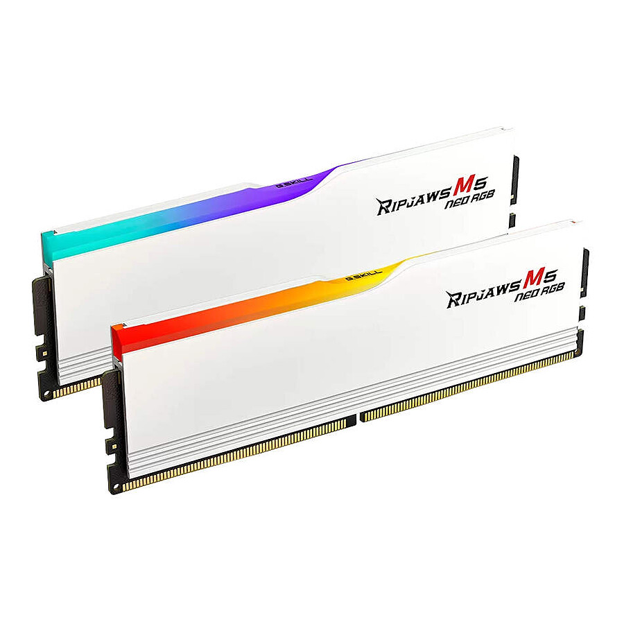 Mémoire G.Skill Ripjaws M5 Neo RGB White - 2 x 16 Go (32 Go) - DDR5 6000 MHz - CL36