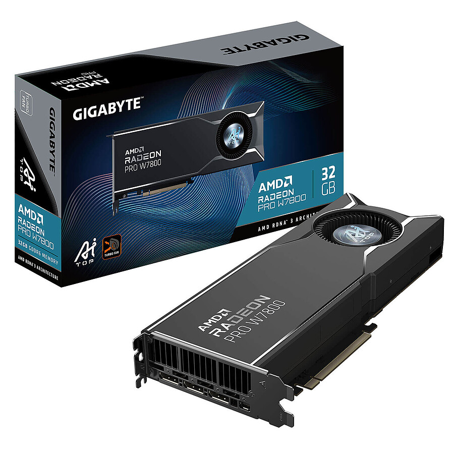 Carte graphique pro Gigabyte Radeon PRO W7800 AI TOP 32G