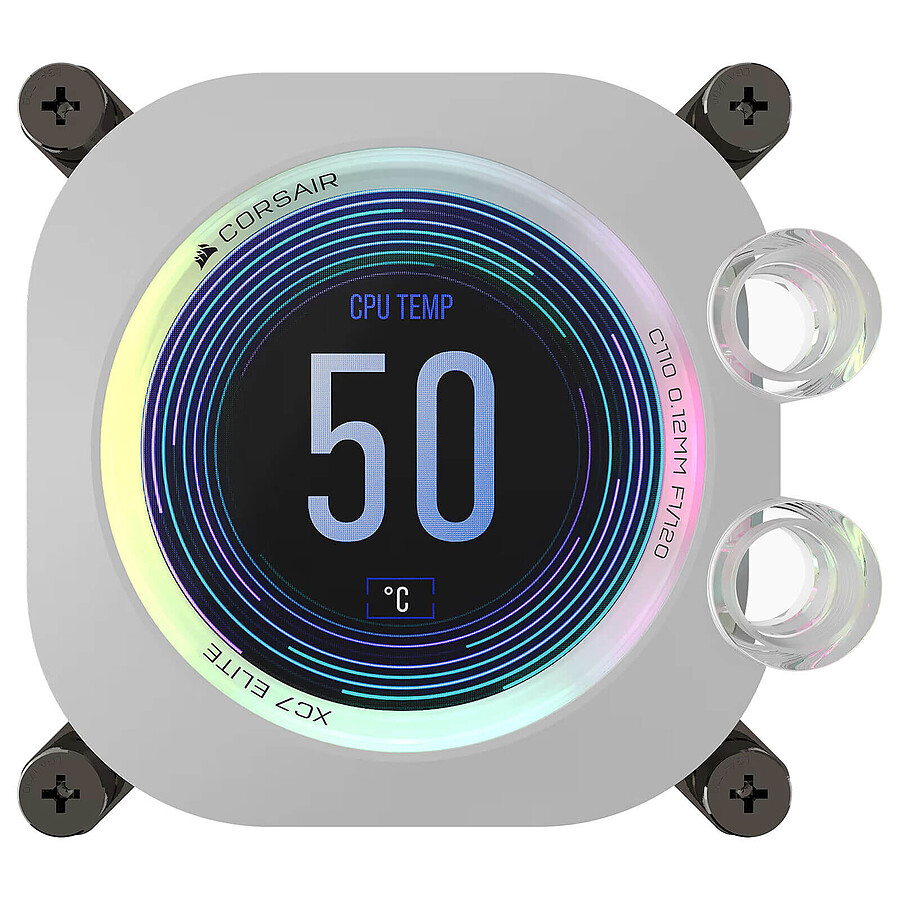 Watercooling Custom Corsair iCUE XC7 Elite LCD - Blanc