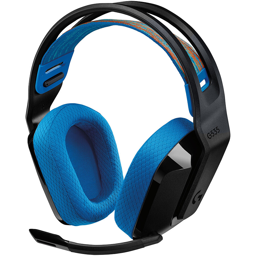 Casque micro Logitech G G535 Lightspeed - Noir/Bleu