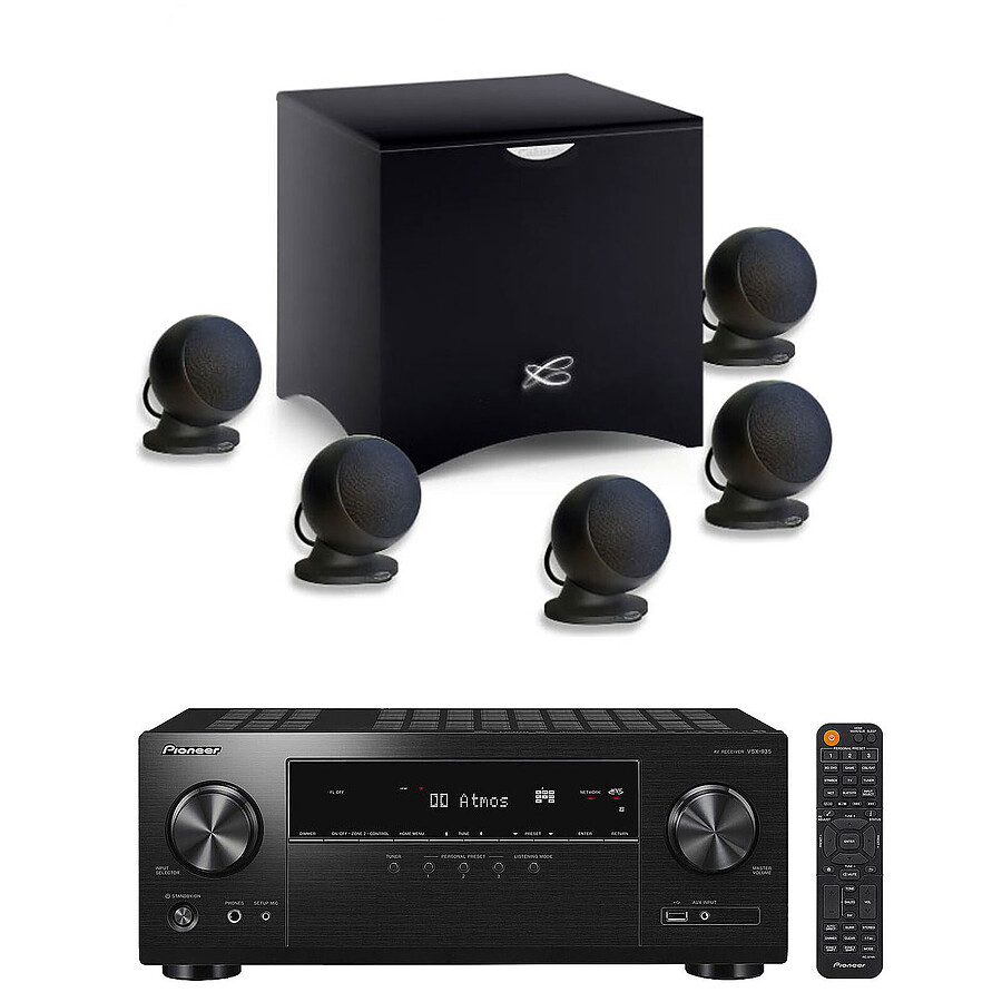 Ensemble Home-Cinéma Pioneer VSX-935 Noir + Cabasse Alcyone 3 Noir 5.1