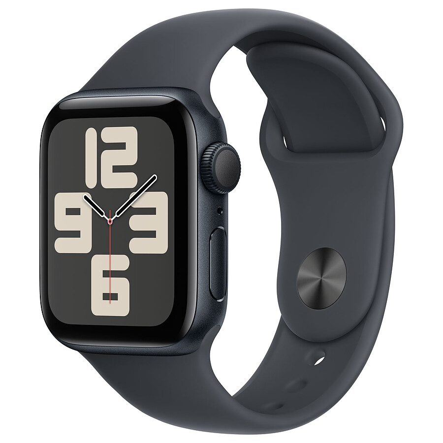 Montre connectée Apple Watch SE GPS (2024) - 40 mm - Aluminium Minuit - Bracelet Sport Minuit S/M