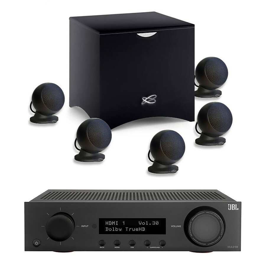 Ensemble Home-Cinéma JBL MA310 Noir + Cabasse Alcyone 3 Noir 5.1