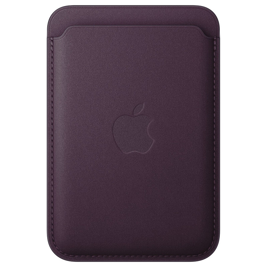 Coque et housse Apple Porte-cartes en tissage fin avec MagSafe pour Apple iPhone - Mûre 