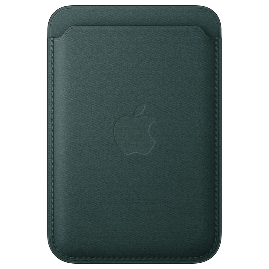 Coque et housse Apple Porte-cartes en tissage fin avec MagSafe pour Apple iPhone - Vert Foncé