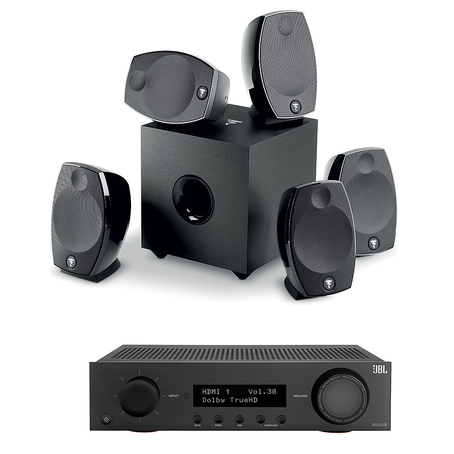 Ensemble Home-Cinéma JBL MA510 Noir + Focal Sib Evo 5.1