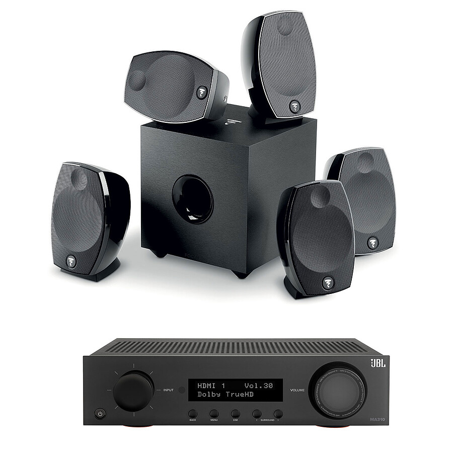 Ensemble Home-Cinéma JBL MA310 Noir + Focal Sib Evo 5.1