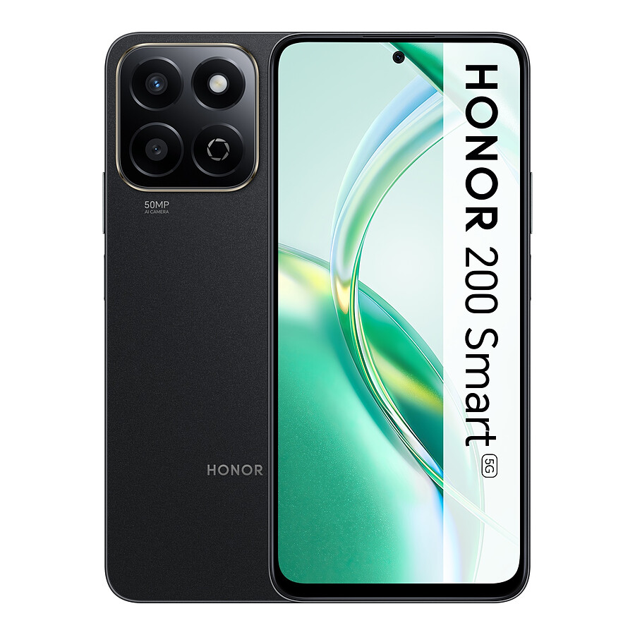 Smartphone HONOR 200 Smart 5G (Noir) - 256 Go