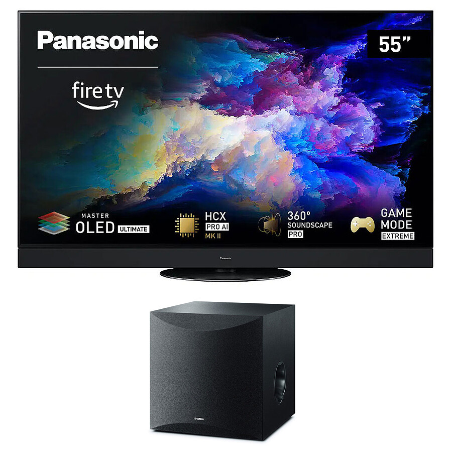 TV Panasonic 55Z95AEG + Yamaha NS-SW100 Noir