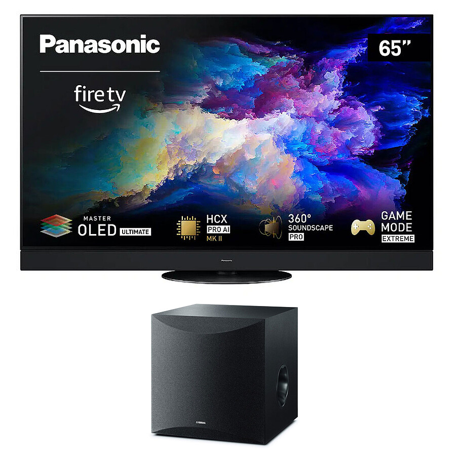 TV Panasonic 65Z95AEG + Yamaha NS-SW100 Noir