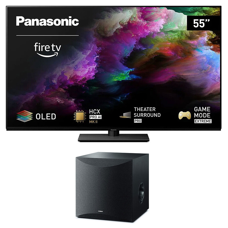 TV Panasonic 55Z85AEG + Yamaha NS-SW100 Noir