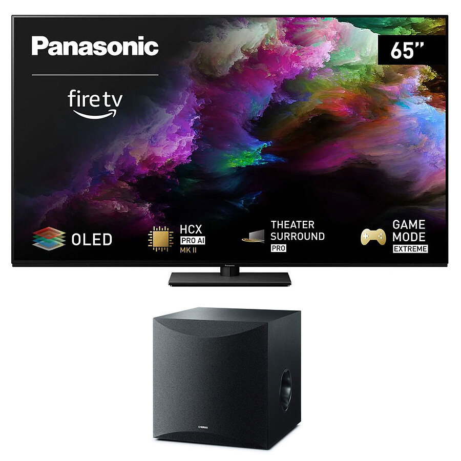 TV Panasonic 65Z85AEG + Yamaha NS-SW100 Noir