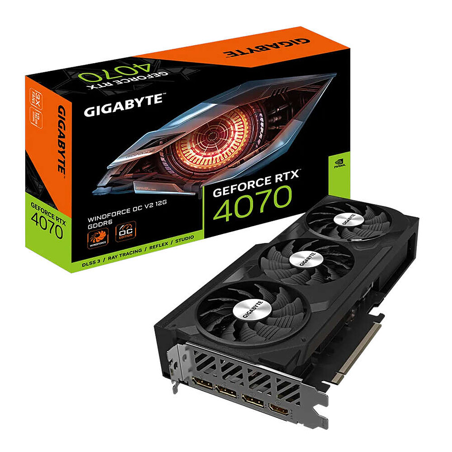 Carte graphique Gigabyte GeForce RTX 4070 WINDFORCE OC 12G V2