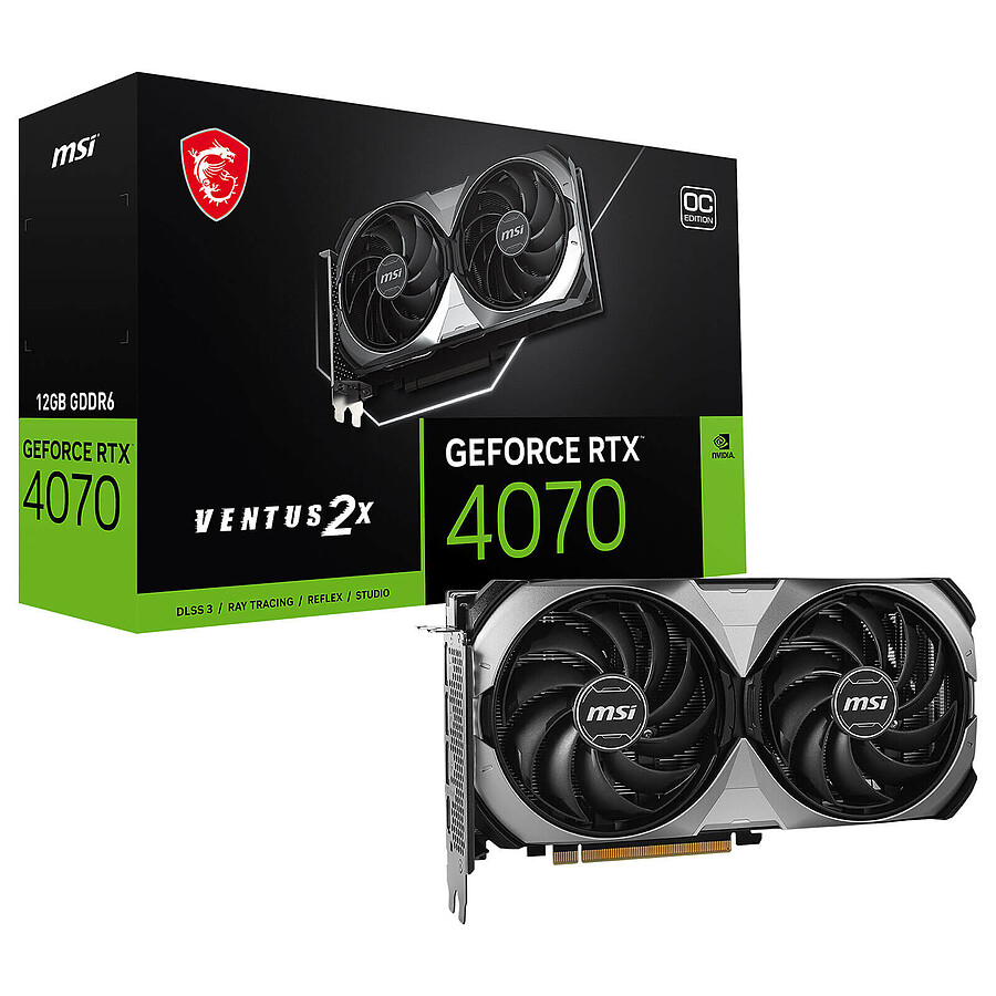 Carte graphique MSI GeForce RTX 4070 VENTUS 2X E1 12G OC