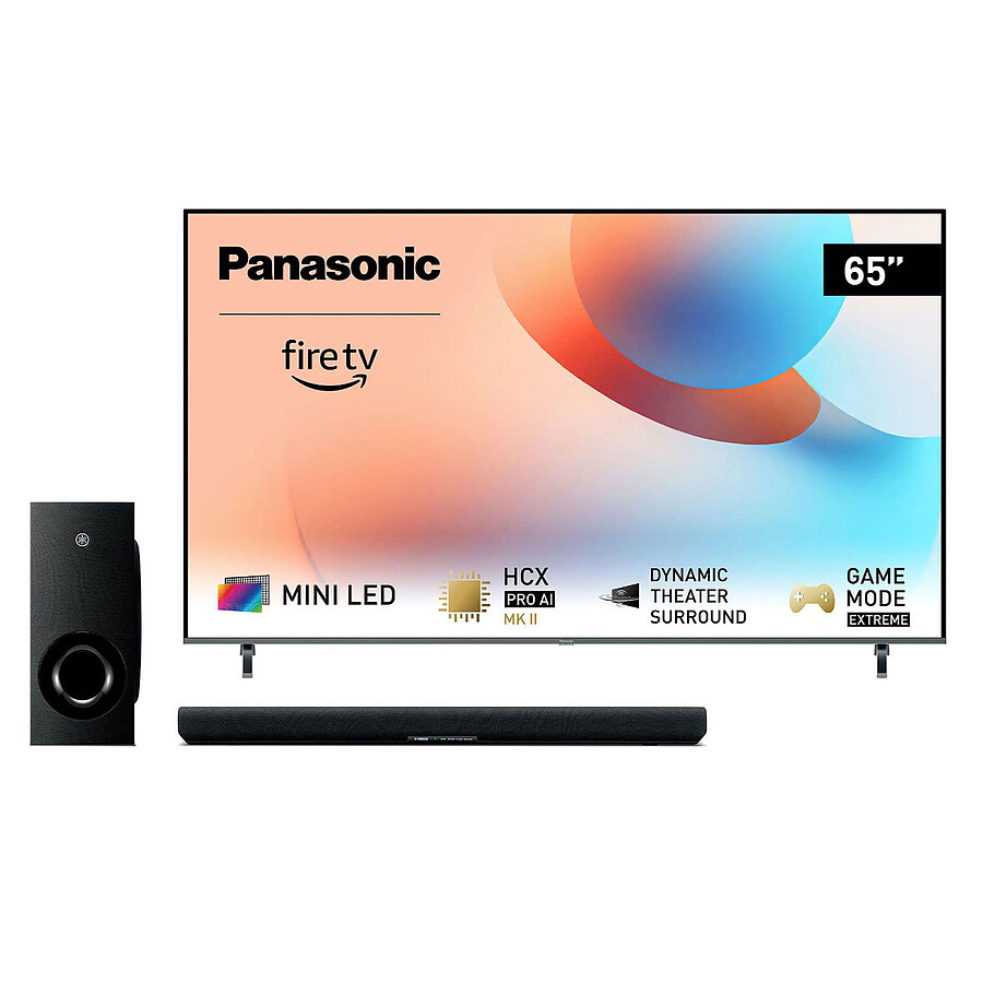 TV Panasonic 65W95AEG + Yamaha ATS-B400 Noir