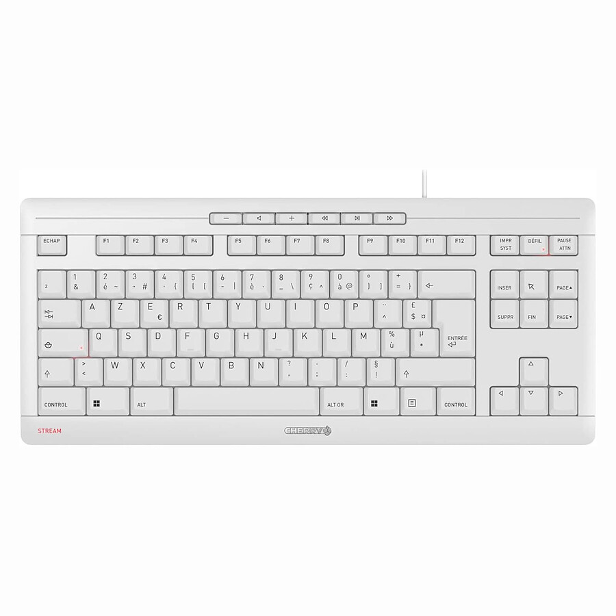 Clavier PC Cherry Stream Keyboard TKL - Blanc