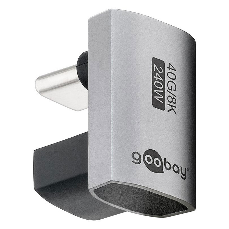 Câble USB Goobay Adaptateur USB-C Mâle vers USB-C Femelle en U à 180°