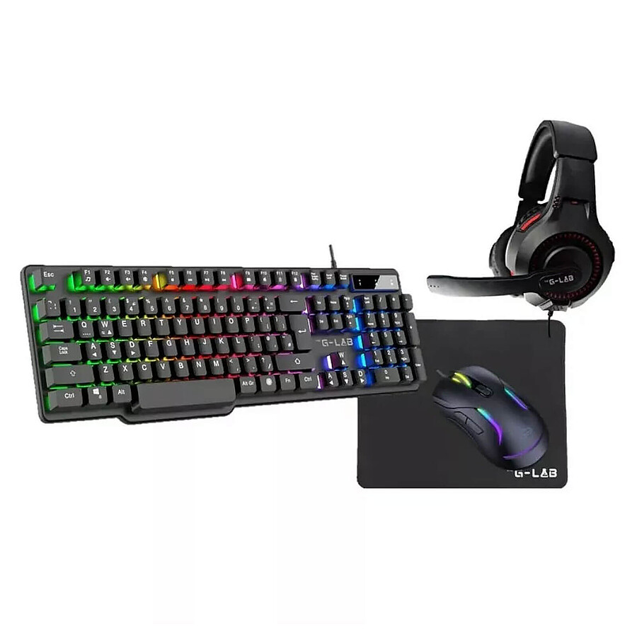 Clavier souris gamer The G-Lab Combo Sulfur