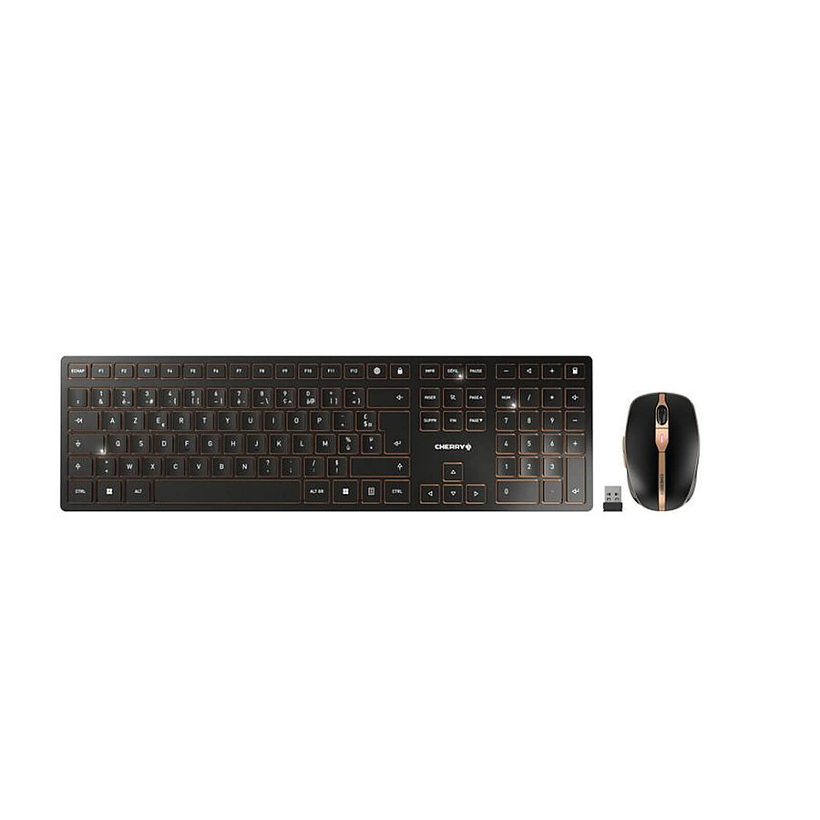 Clavier souris bureautique Cherry DW 9100 Slim - Noir