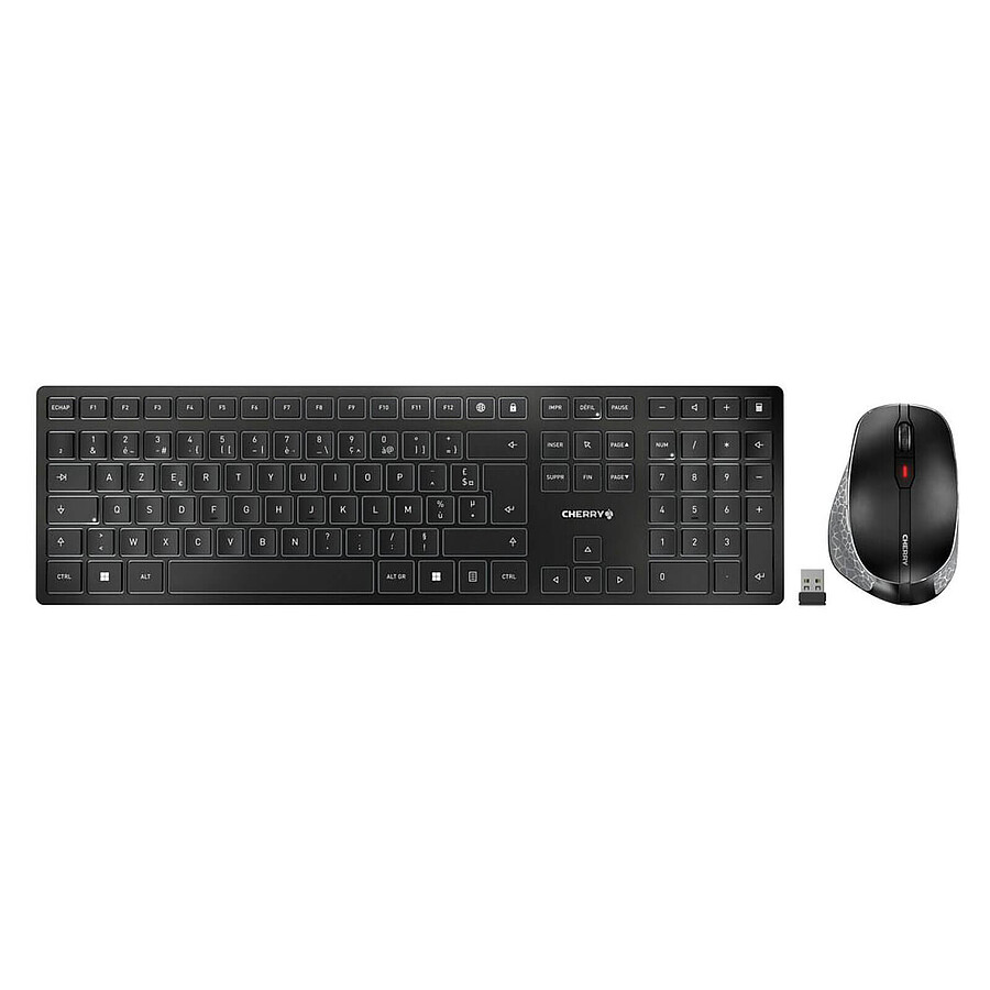 Clavier souris bureautique Cherry DW 9500 Slim - Noir