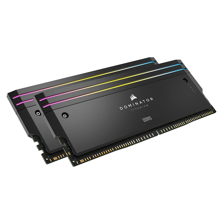 Mémoire Corsair Dominator Titanium RGB DDR5 - Kit d'éclairage Noir