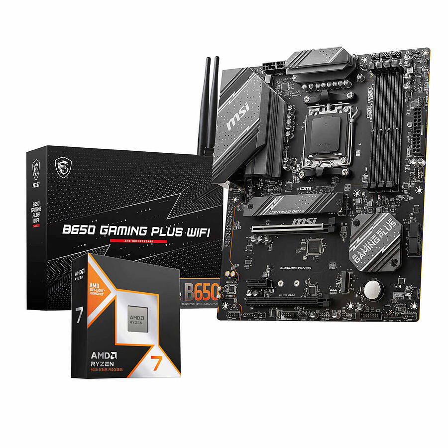 Kit upgrade PC AMD Ryzen 7 9800X3D - MSI B650 GAMING PLUS WIFI 