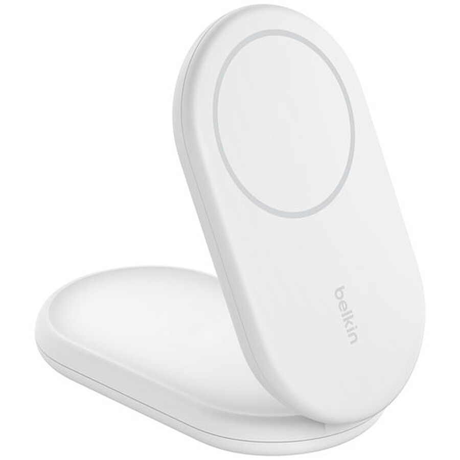 Chargeur Belkin BoostCharge Socle de Recharge Aimanté et Pliable Qi2 15W - Blanc