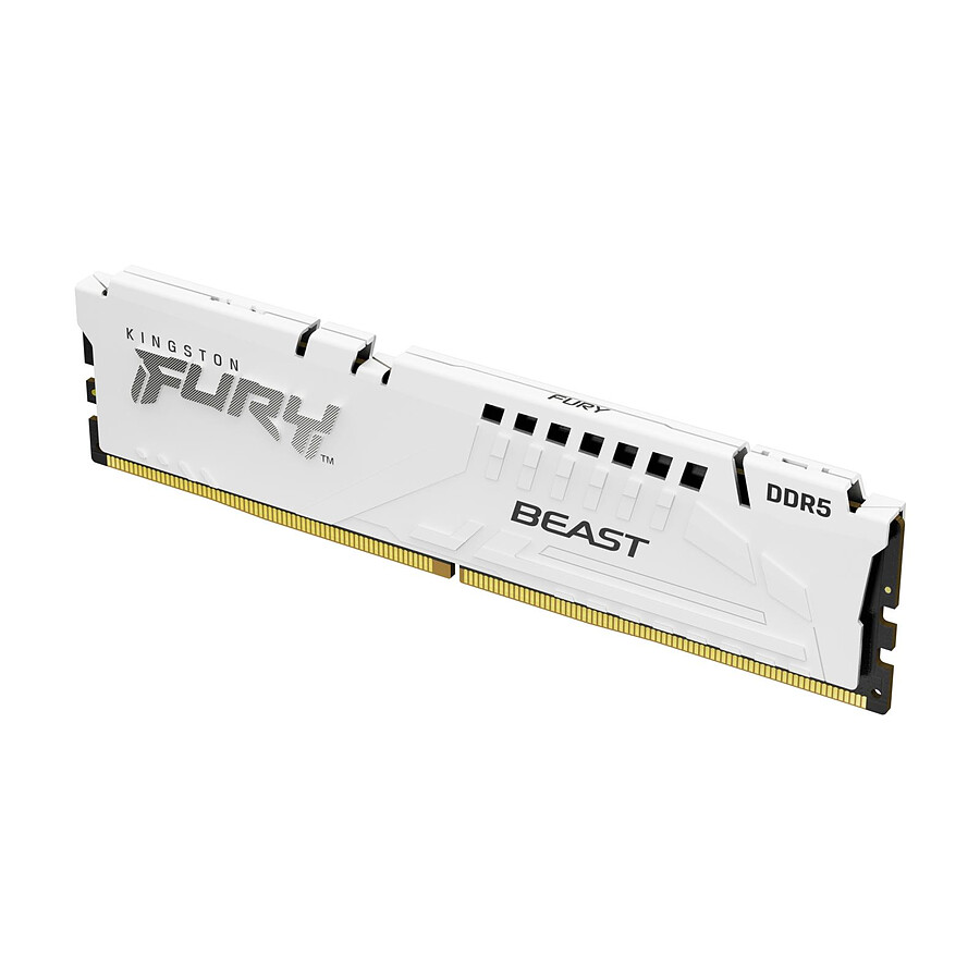 Mémoire Kingston Fury Beast White - 1 x 16 Go (16 Go) - DDR5 6000 MHz - CL30