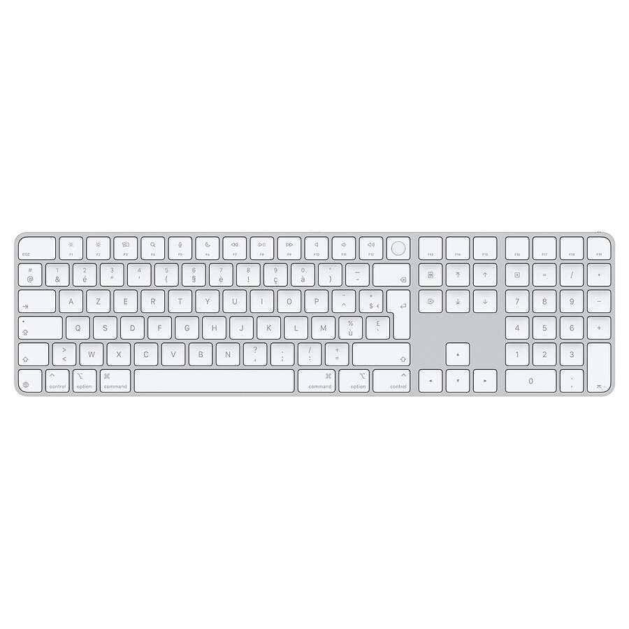 Clavier PC Apple Magic Keyboard avec Touch ID et pavé numérique (USB-C) - Blanc