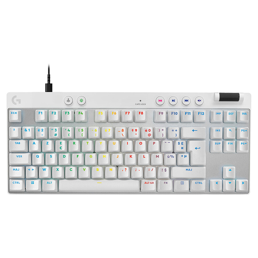 Clavier PC Logitech G Pro X TKL Rapid Linear - Blanc