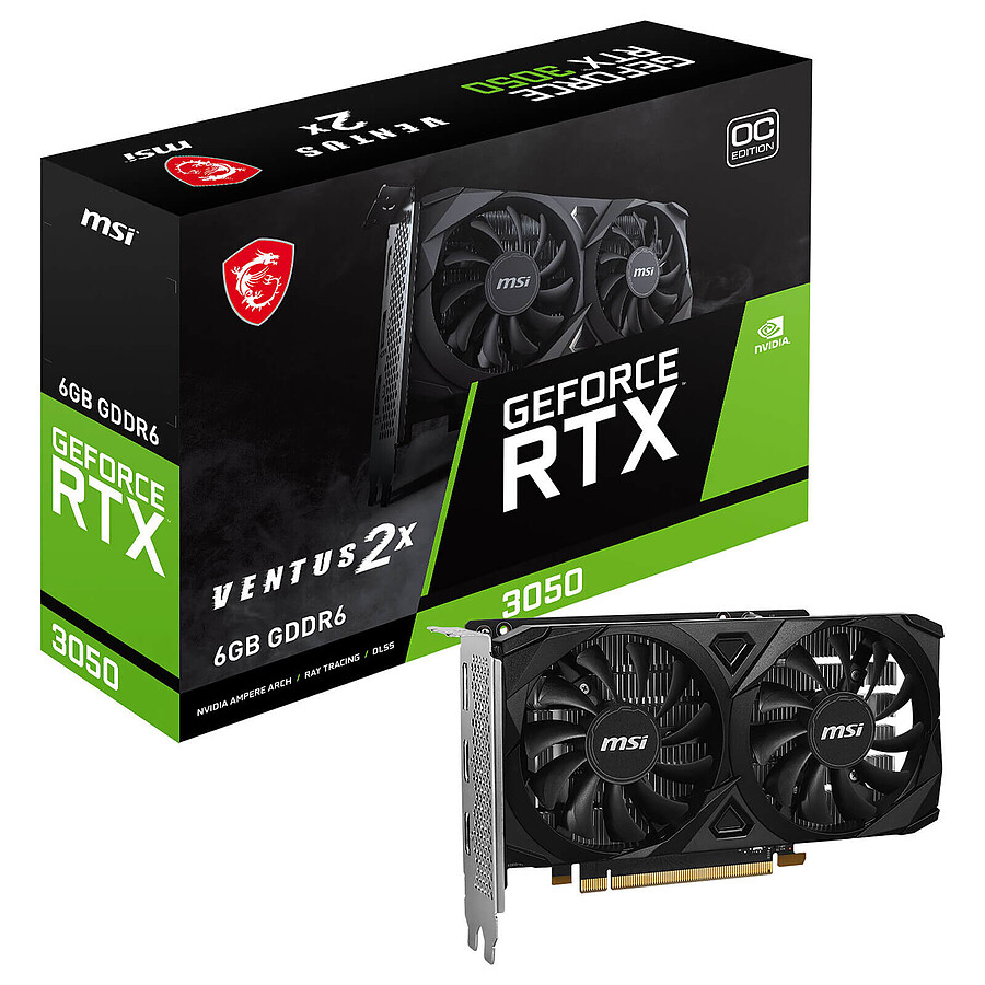 Carte graphique MSI GeForce RTX 3050 VENTUS 2X E 6G OC