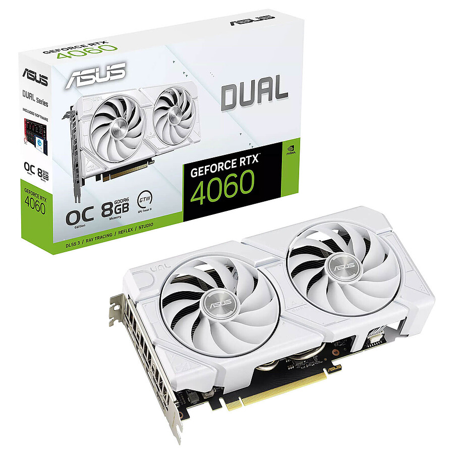 Carte graphique Asus DUAL GeForce RTX 4060 EVO White OC