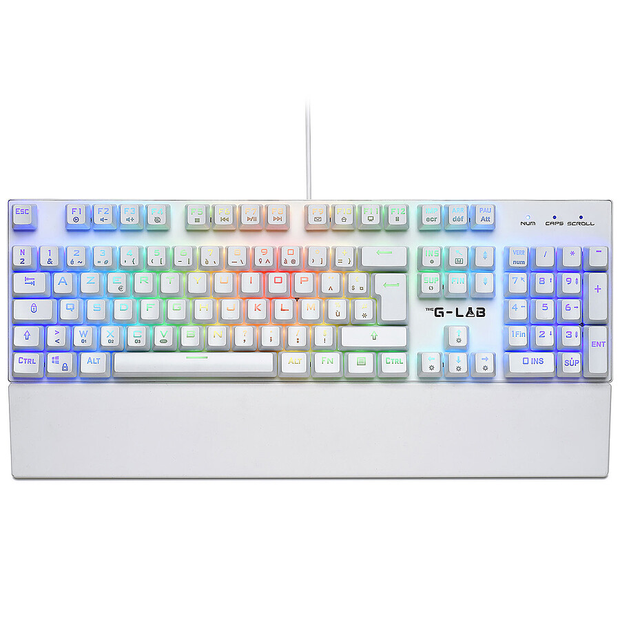 Clavier PC The G-Lab Keyz Rubidium - Outemu Red - Blanc